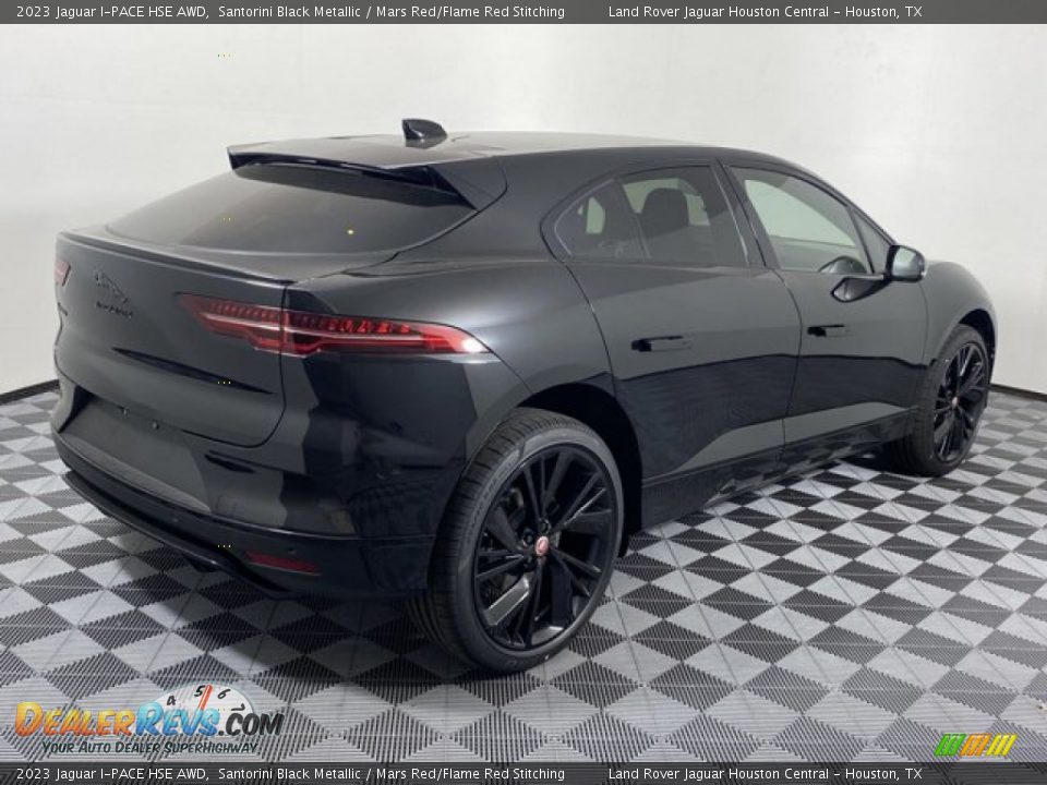 2023 Jaguar I-PACE HSE AWD Santorini Black Metallic / Mars Red/Flame Red Stitching Photo #2