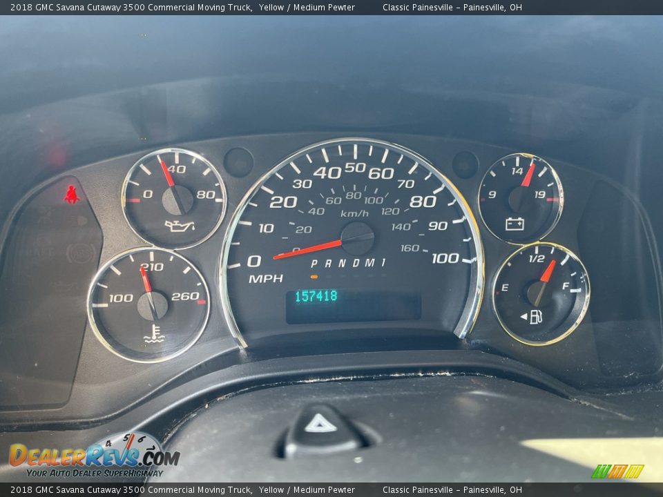 2018 GMC Savana Cutaway 3500 Commercial Moving Truck Gauges Photo #3