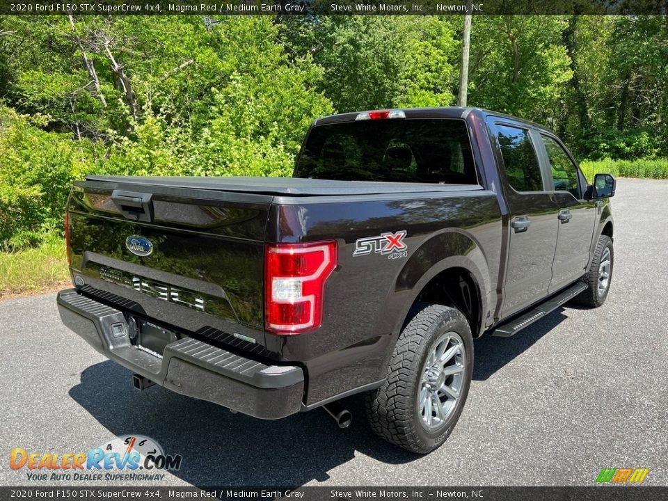 2020 Ford F150 STX SuperCrew 4x4 Magma Red / Medium Earth Gray Photo #6