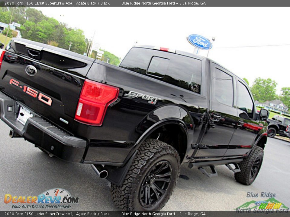 2020 Ford F150 Lariat SuperCrew 4x4 Agate Black / Black Photo #31