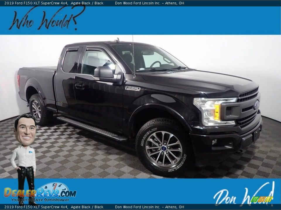 2019 Ford F150 XLT SuperCrew 4x4 Agate Black / Black Photo #1