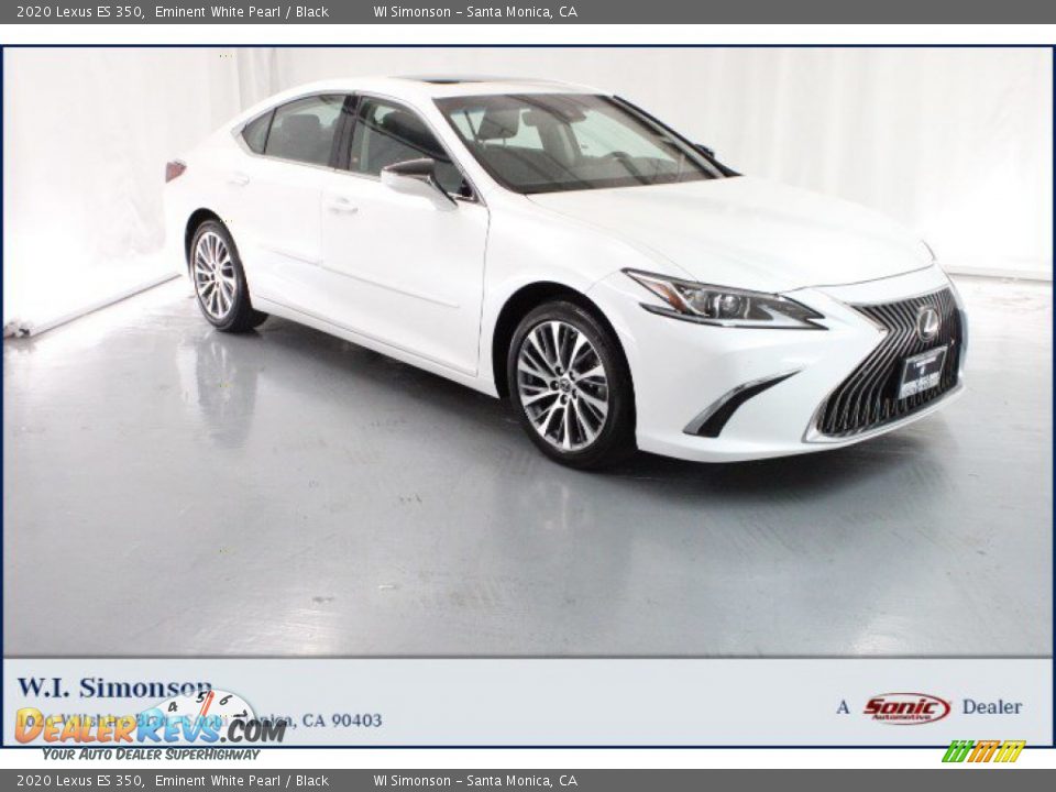 2020 Lexus ES 350 Eminent White Pearl / Black Photo #1