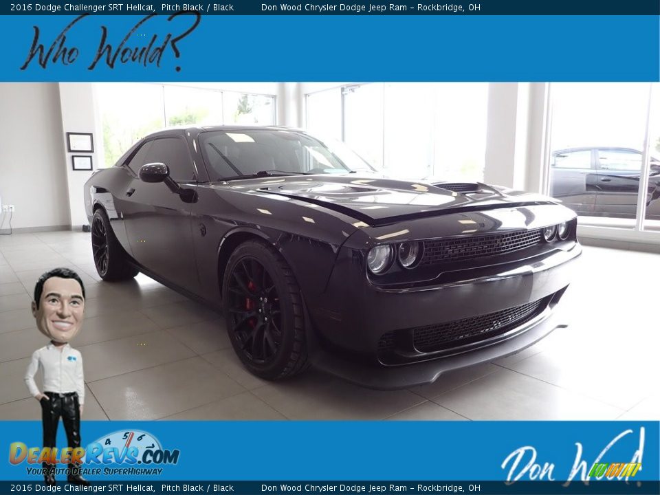 2016 Dodge Challenger SRT Hellcat Pitch Black / Black Photo #1