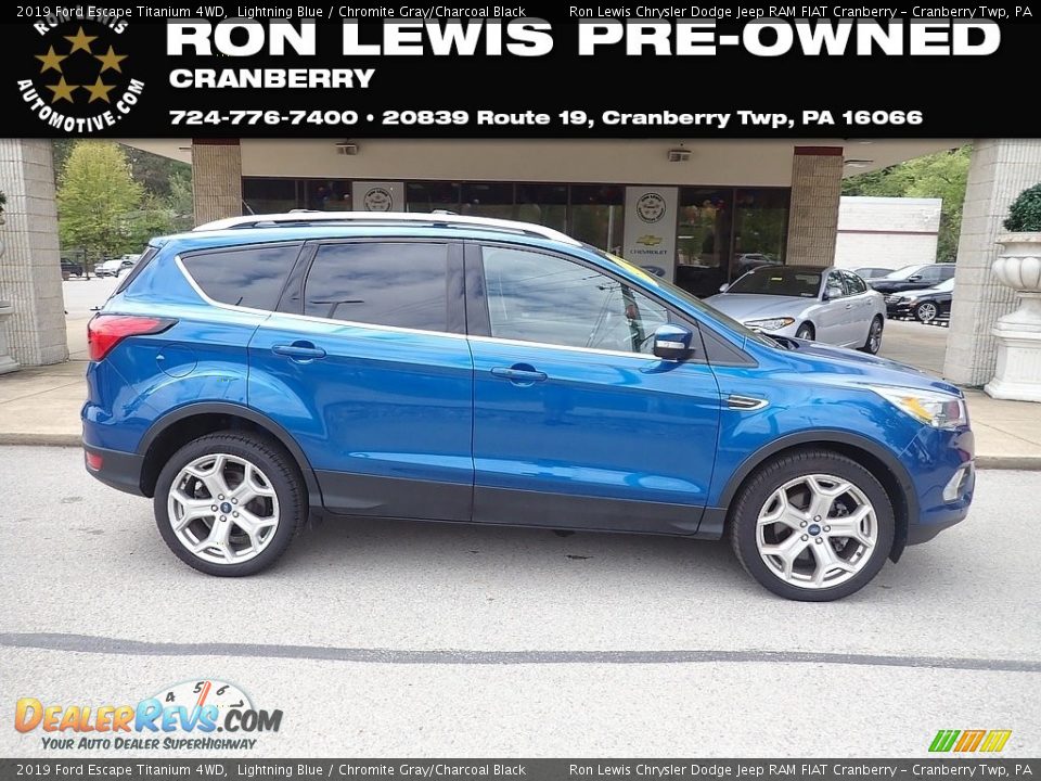 2019 Ford Escape Titanium 4WD Lightning Blue / Chromite Gray/Charcoal Black Photo #1