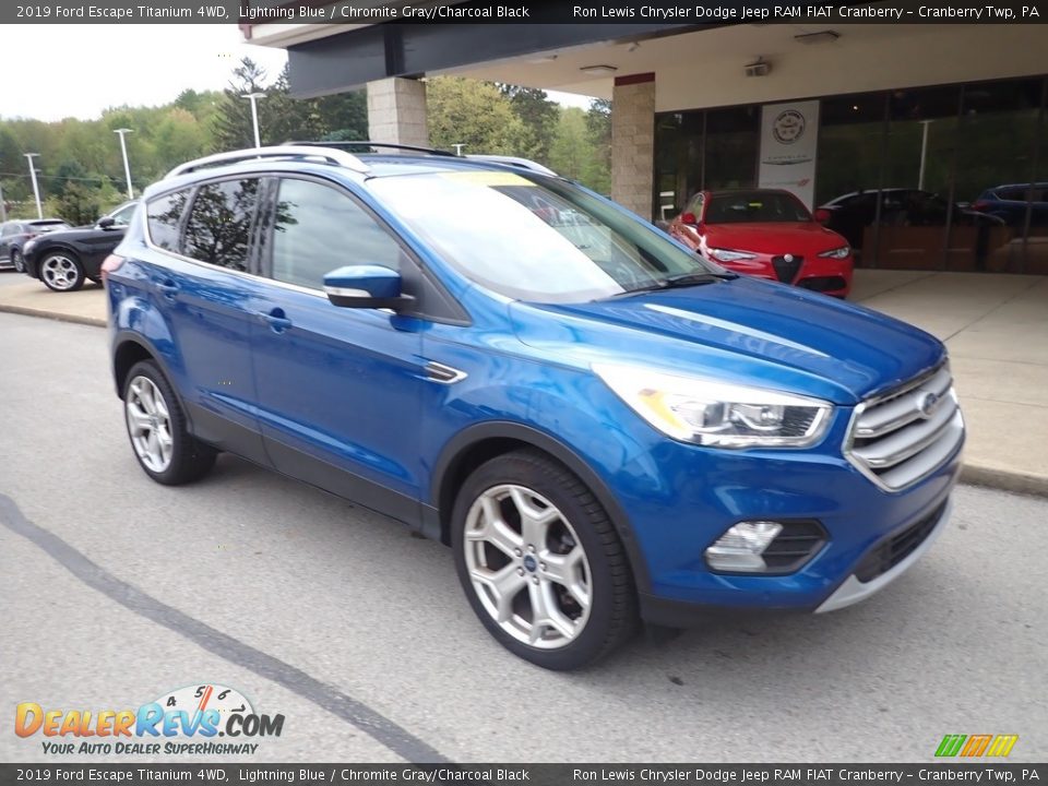 2019 Ford Escape Titanium 4WD Lightning Blue / Chromite Gray/Charcoal Black Photo #2