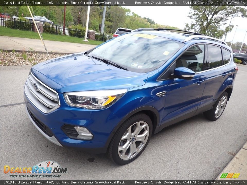 2019 Ford Escape Titanium 4WD Lightning Blue / Chromite Gray/Charcoal Black Photo #4