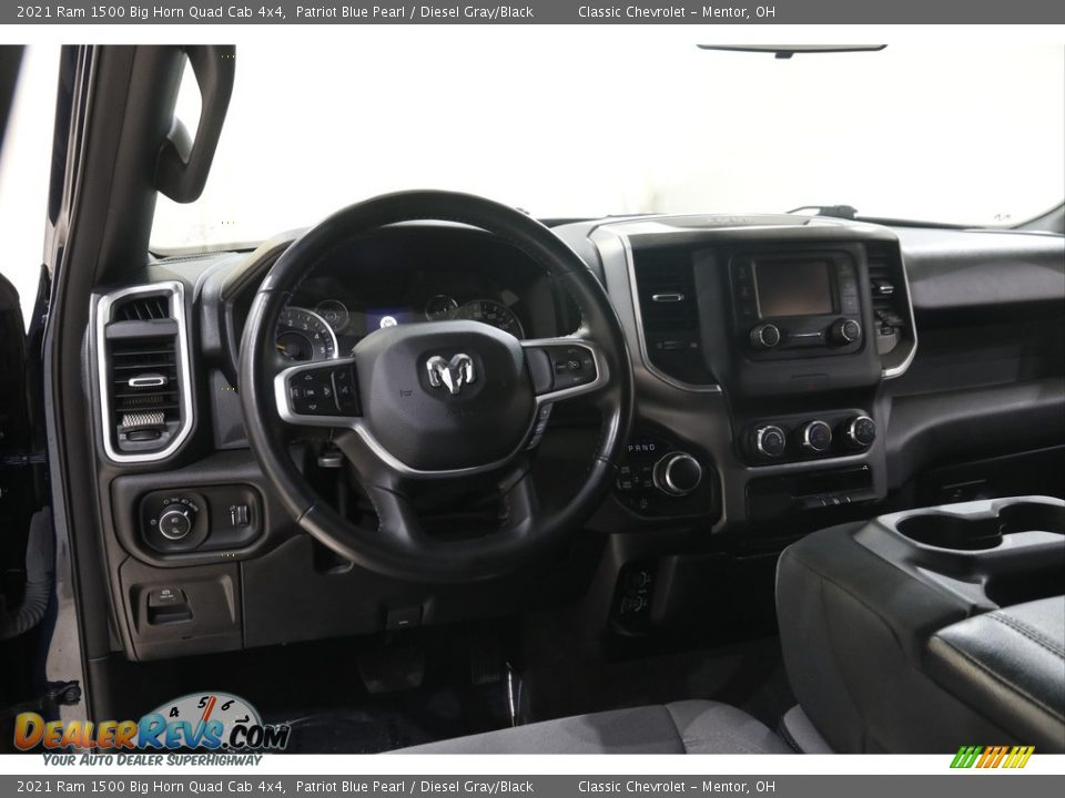 2021 Ram 1500 Big Horn Quad Cab 4x4 Patriot Blue Pearl / Diesel Gray/Black Photo #6