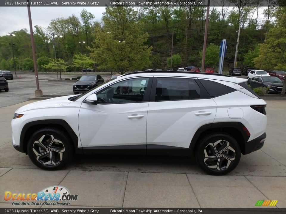 2023 Hyundai Tucson SEL AWD Serenity White / Gray Photo #6