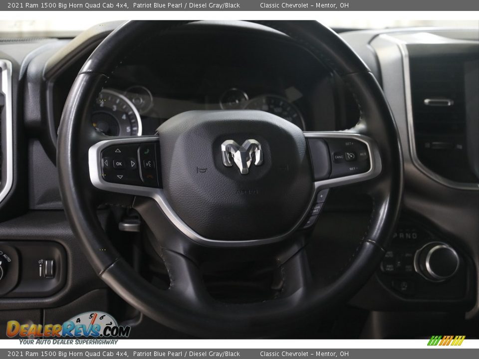 2021 Ram 1500 Big Horn Quad Cab 4x4 Patriot Blue Pearl / Diesel Gray/Black Photo #7