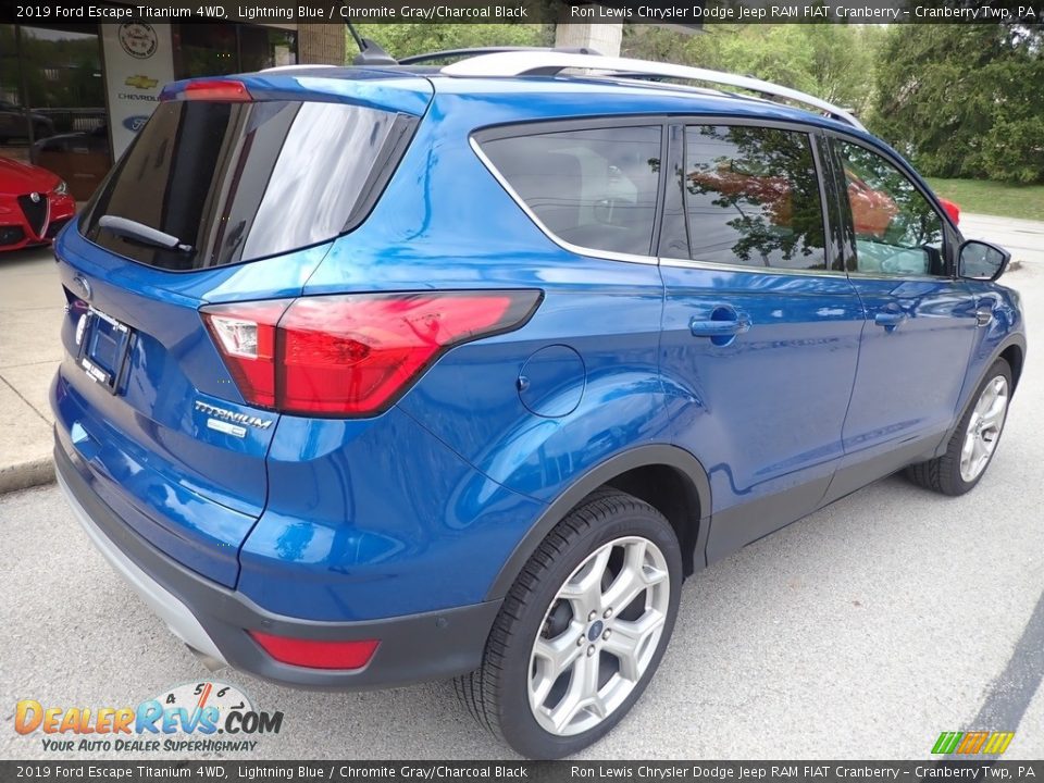 2019 Ford Escape Titanium 4WD Lightning Blue / Chromite Gray/Charcoal Black Photo #8