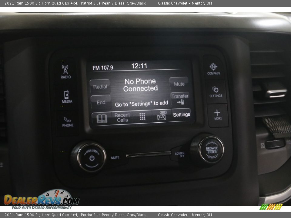 2021 Ram 1500 Big Horn Quad Cab 4x4 Patriot Blue Pearl / Diesel Gray/Black Photo #11