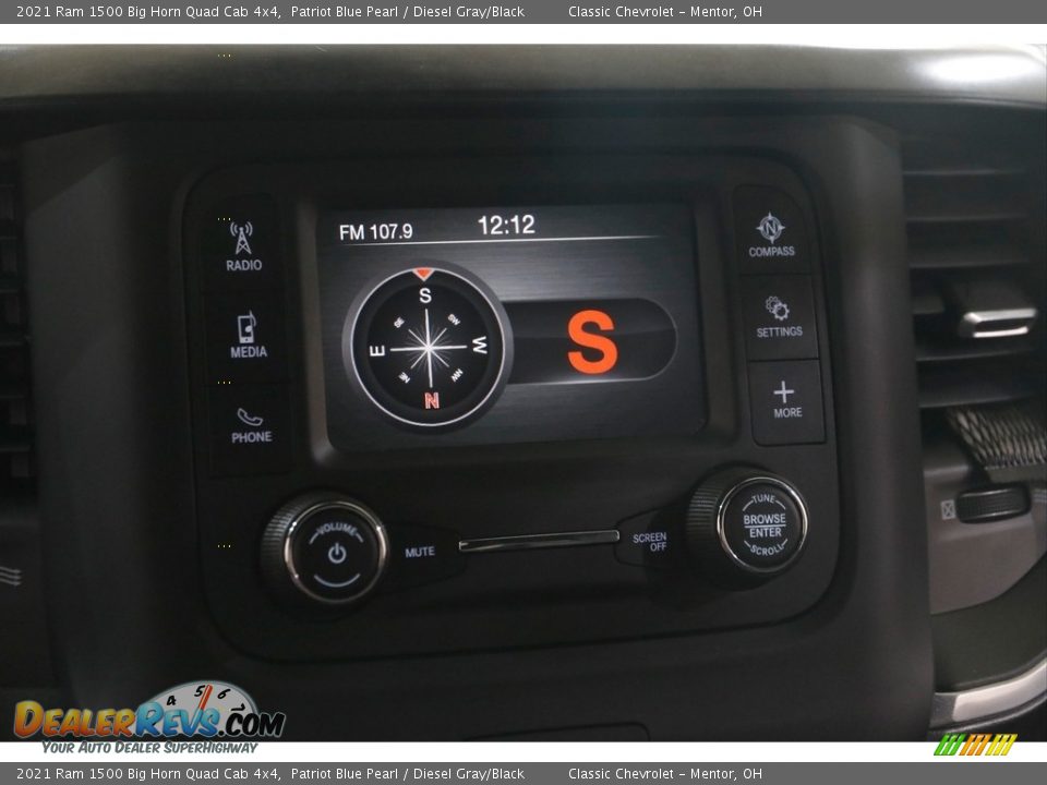 2021 Ram 1500 Big Horn Quad Cab 4x4 Patriot Blue Pearl / Diesel Gray/Black Photo #12