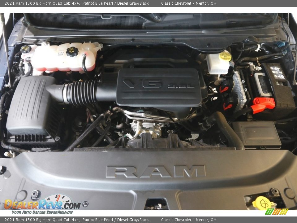 2021 Ram 1500 Big Horn Quad Cab 4x4 Patriot Blue Pearl / Diesel Gray/Black Photo #19