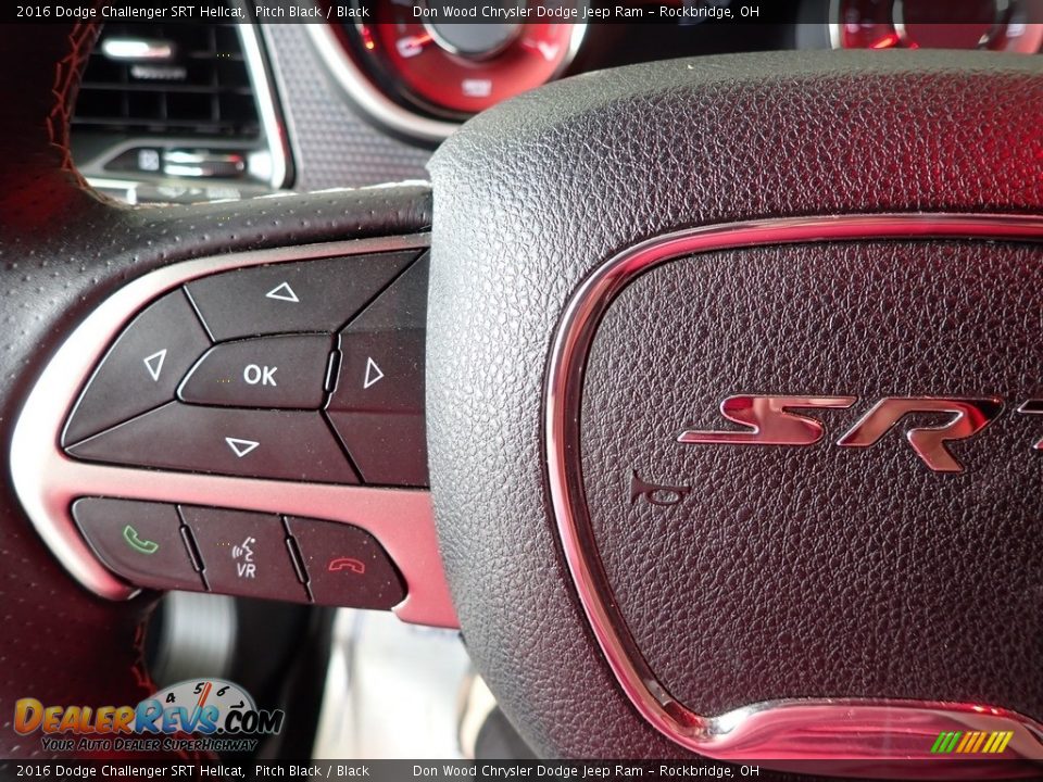 2016 Dodge Challenger SRT Hellcat Pitch Black / Black Photo #17