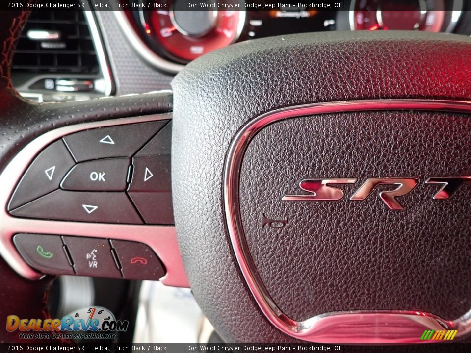 2016 Dodge Challenger SRT Hellcat Pitch Black / Black Photo #19