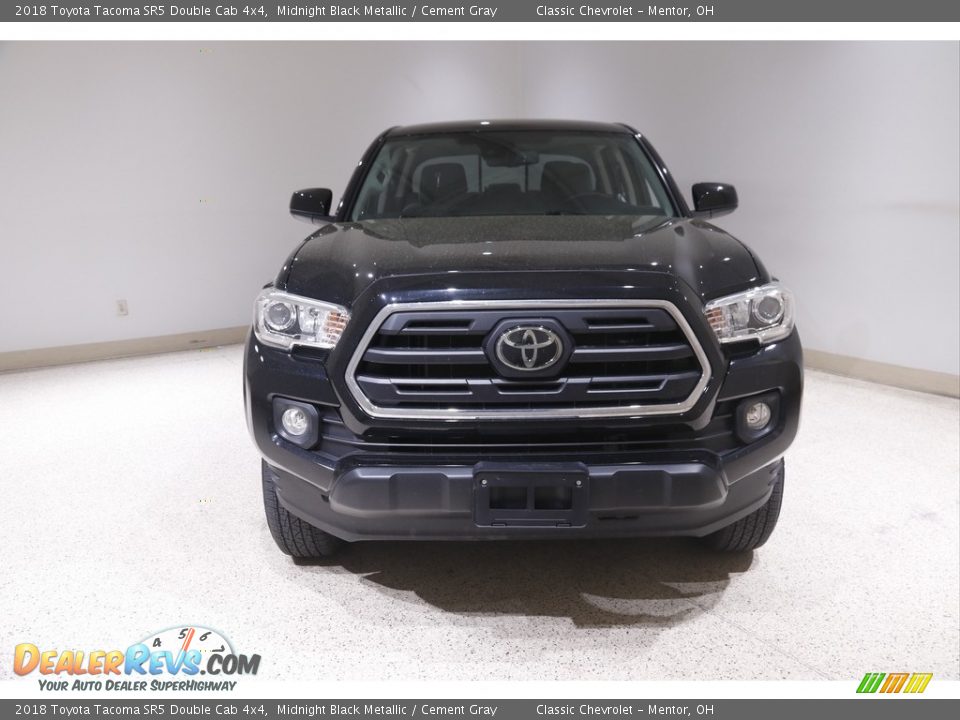 2018 Toyota Tacoma SR5 Double Cab 4x4 Midnight Black Metallic / Cement Gray Photo #2