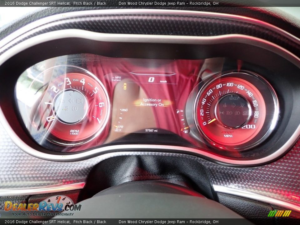 2016 Dodge Challenger SRT Hellcat Pitch Black / Black Photo #21