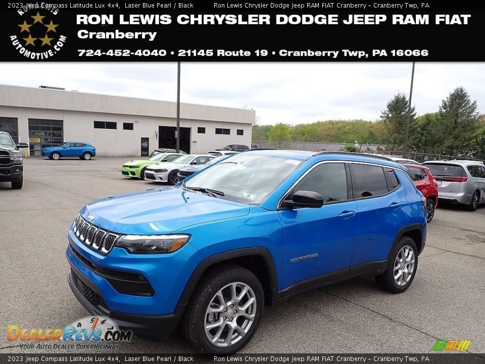 2023 Jeep Compass Latitude Lux 4x4 Laser Blue Pearl / Black Photo #1