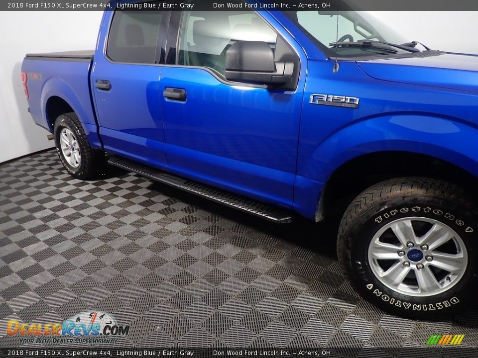 2018 Ford F150 XL SuperCrew 4x4 Lightning Blue / Earth Gray Photo #4