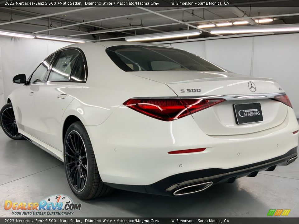 2023 Mercedes-Benz S 500 4Matic Sedan Diamond White / Macchiato/Magma Grey Photo #6