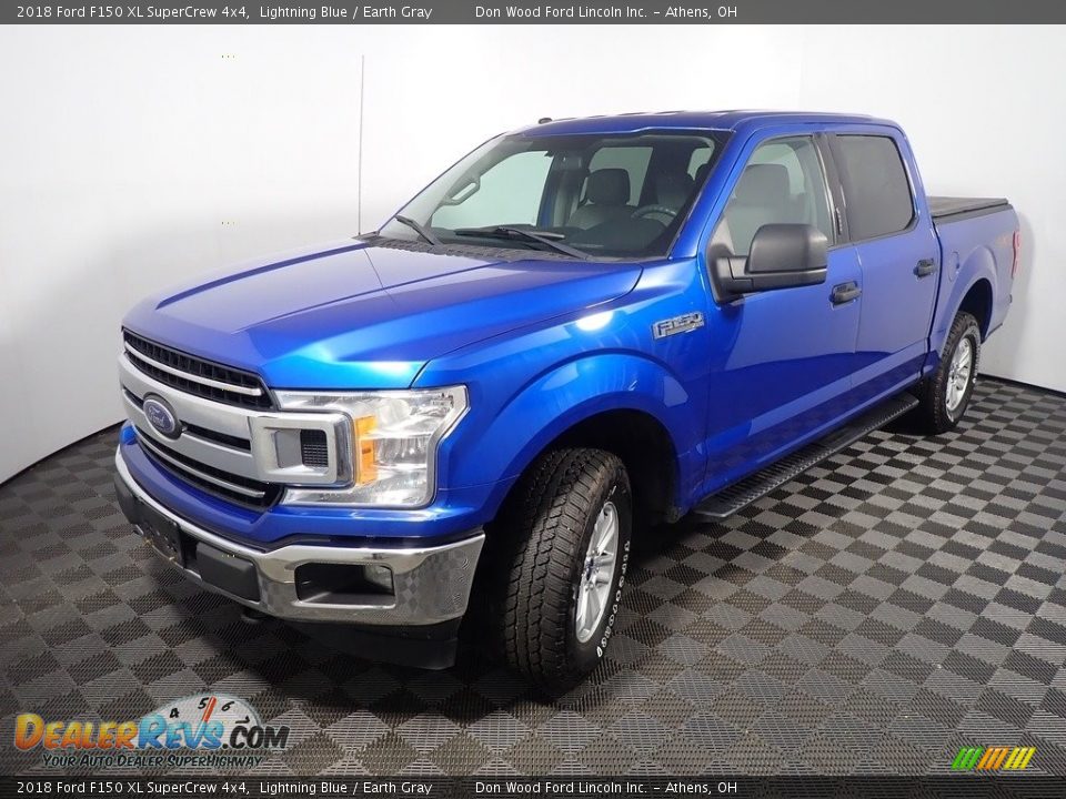 2018 Ford F150 XL SuperCrew 4x4 Lightning Blue / Earth Gray Photo #9