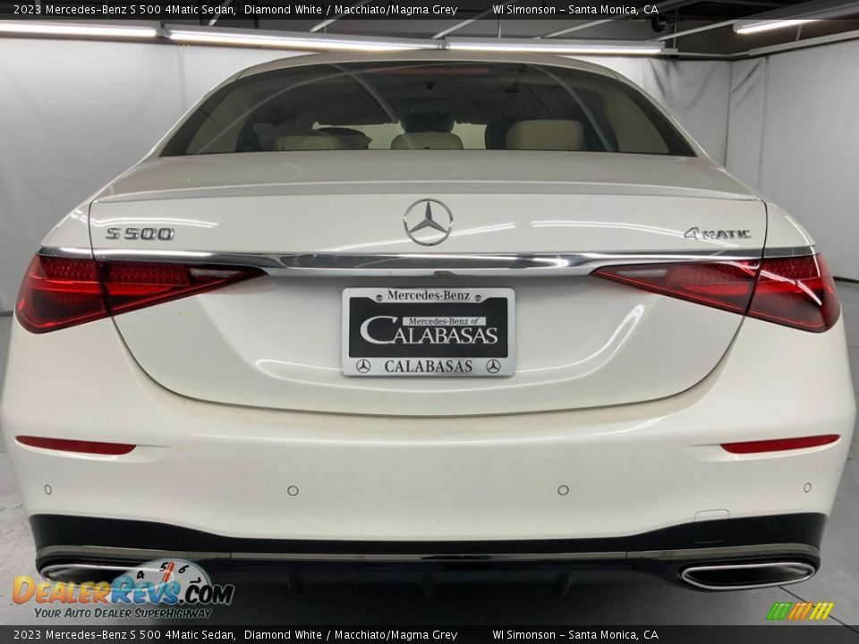 2023 Mercedes-Benz S 500 4Matic Sedan Diamond White / Macchiato/Magma Grey Photo #5