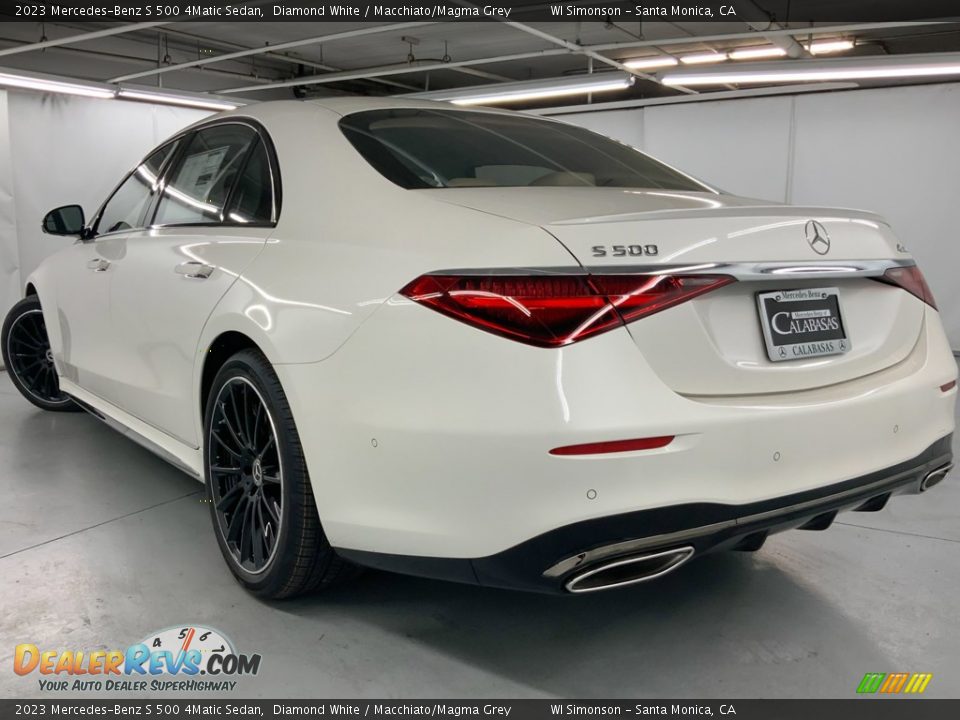 2023 Mercedes-Benz S 500 4Matic Sedan Diamond White / Macchiato/Magma Grey Photo #6