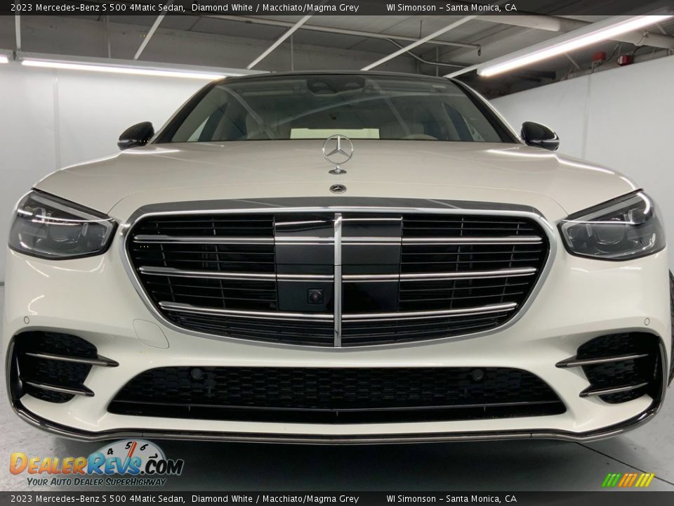 2023 Mercedes-Benz S 500 4Matic Sedan Diamond White / Macchiato/Magma Grey Photo #8