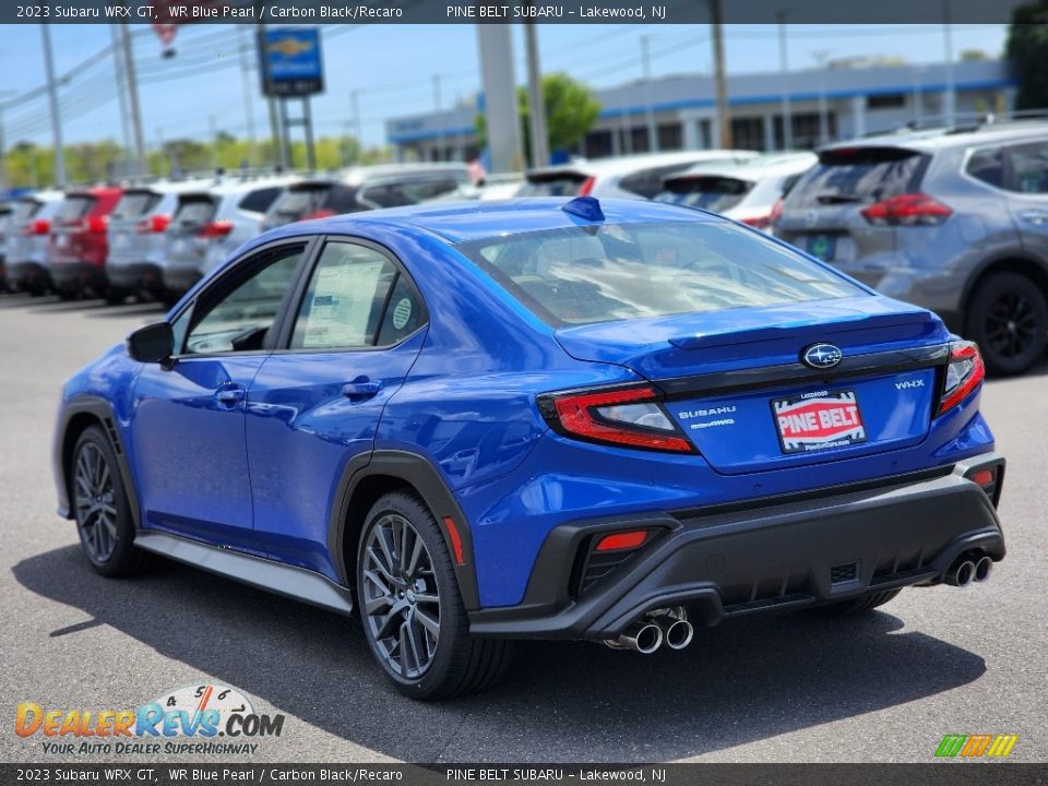 2023 Subaru WRX GT WR Blue Pearl / Carbon Black/Recaro Photo #4