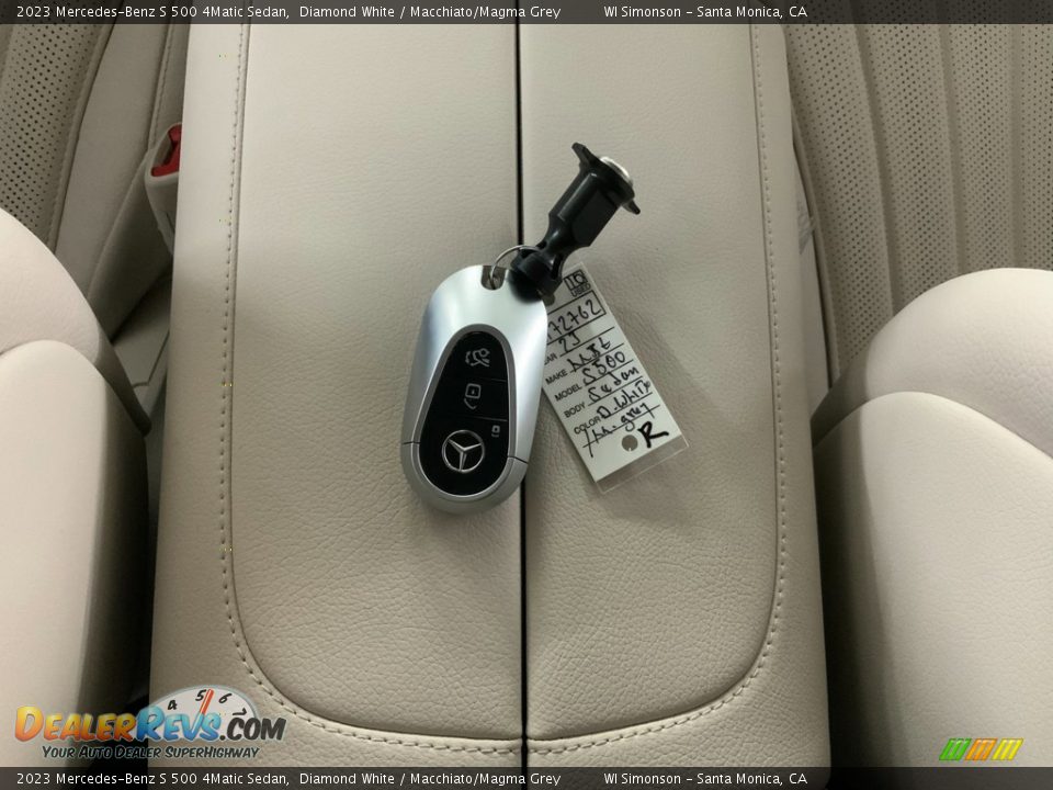 2023 Mercedes-Benz S 500 4Matic Sedan Diamond White / Macchiato/Magma Grey Photo #15