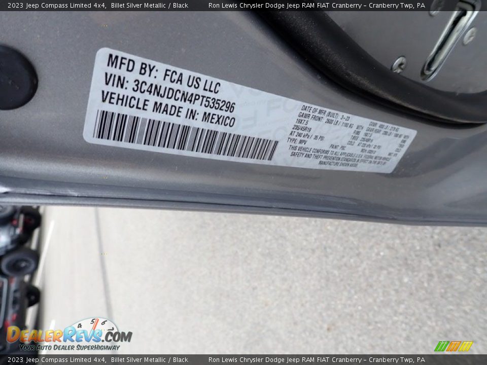 2023 Jeep Compass Limited 4x4 Billet Silver Metallic / Black Photo #20