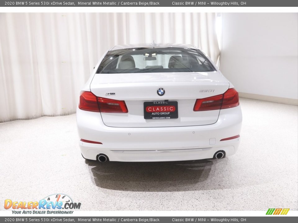 2020 BMW 5 Series 530i xDrive Sedan Mineral White Metallic / Canberra Beige/Black Photo #20