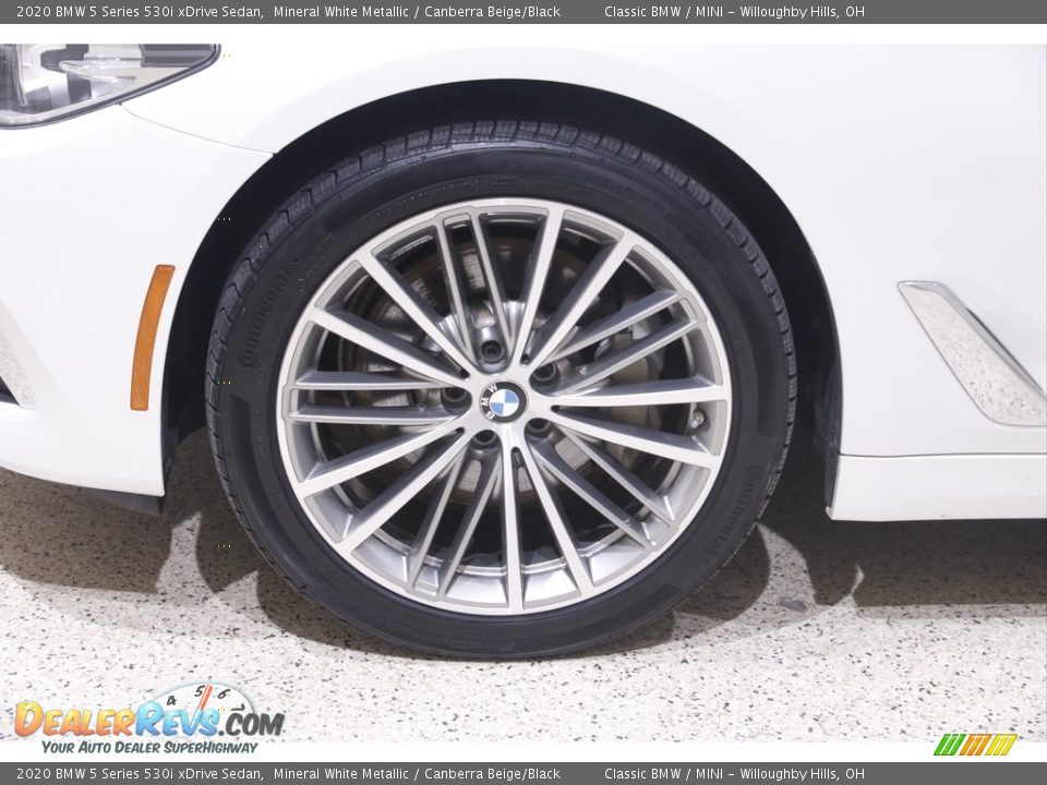 2020 BMW 5 Series 530i xDrive Sedan Mineral White Metallic / Canberra Beige/Black Photo #22