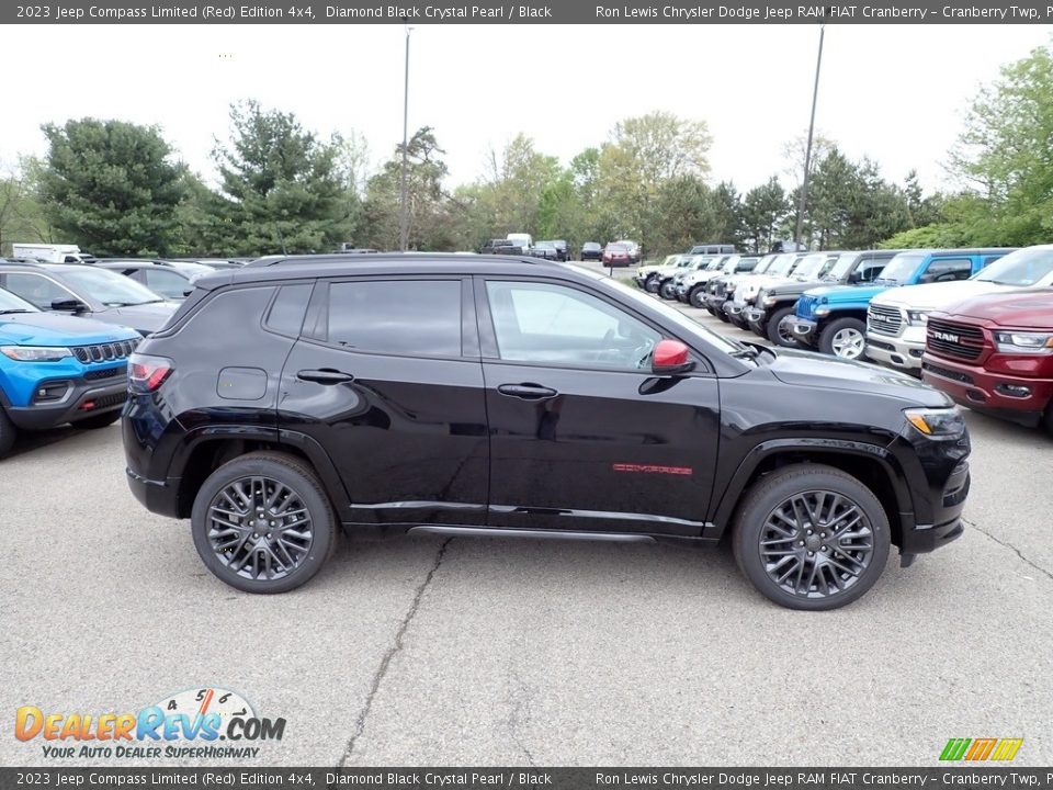 Diamond Black Crystal Pearl 2023 Jeep Compass Limited (Red) Edition 4x4 Photo #6