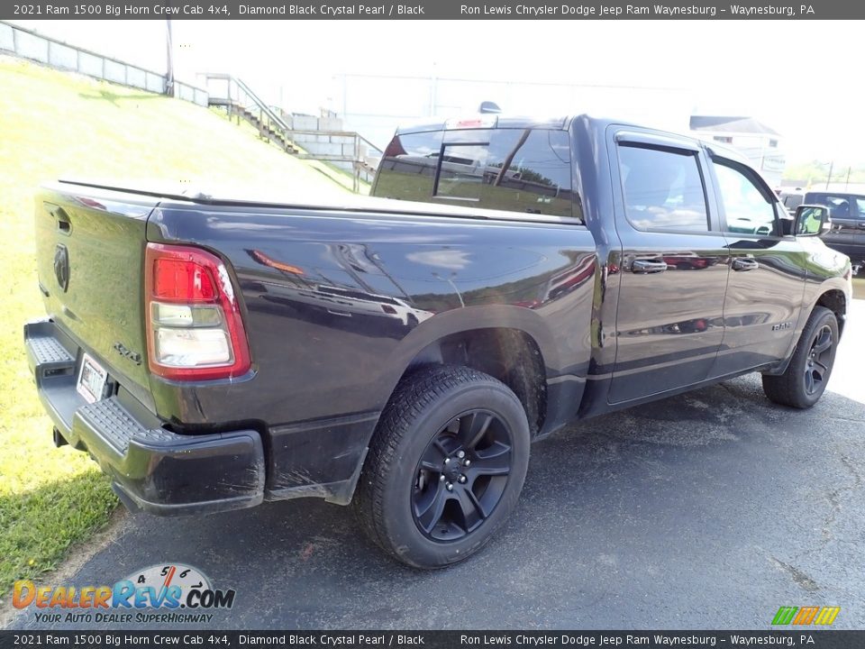 2021 Ram 1500 Big Horn Crew Cab 4x4 Diamond Black Crystal Pearl / Black Photo #3