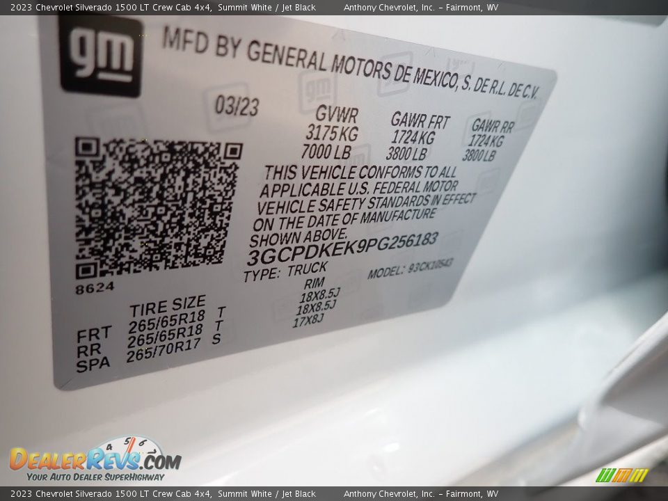 2023 Chevrolet Silverado 1500 LT Crew Cab 4x4 Summit White / Jet Black Photo #15