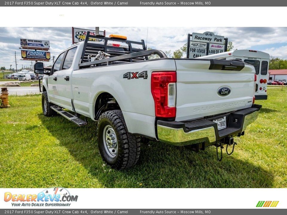 2017 Ford F350 Super Duty XLT Crew Cab 4x4 Oxford White / Camel Photo #6