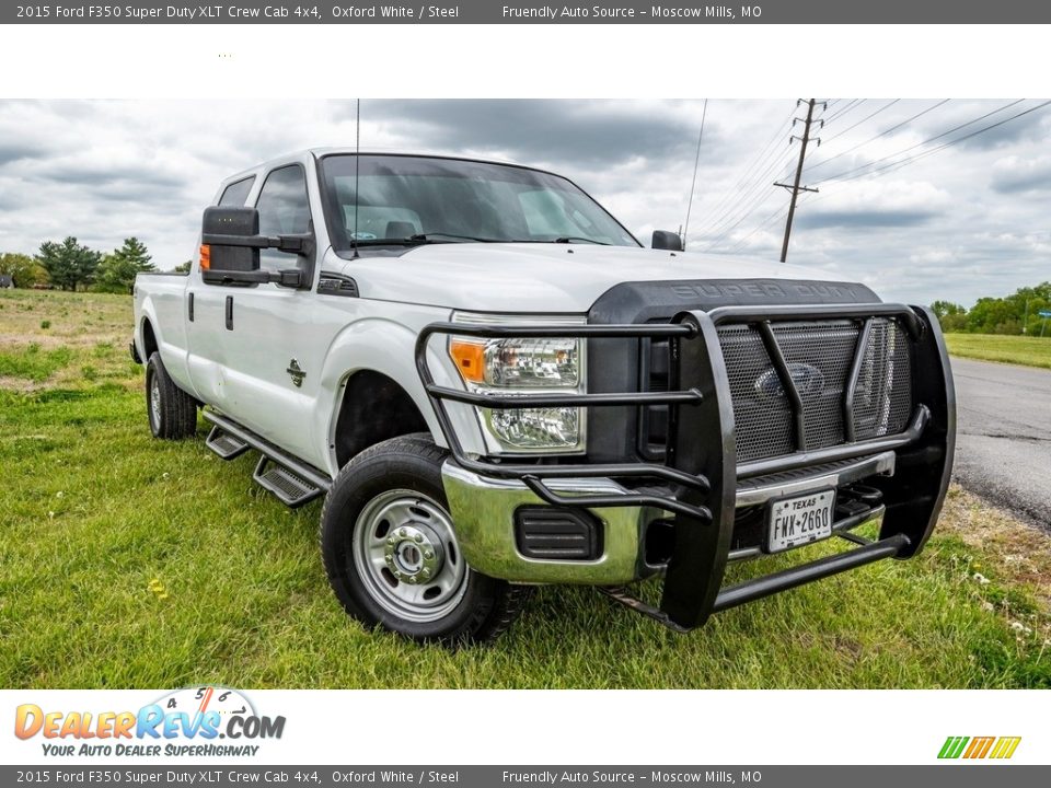 2015 Ford F350 Super Duty XLT Crew Cab 4x4 Oxford White / Steel Photo #1