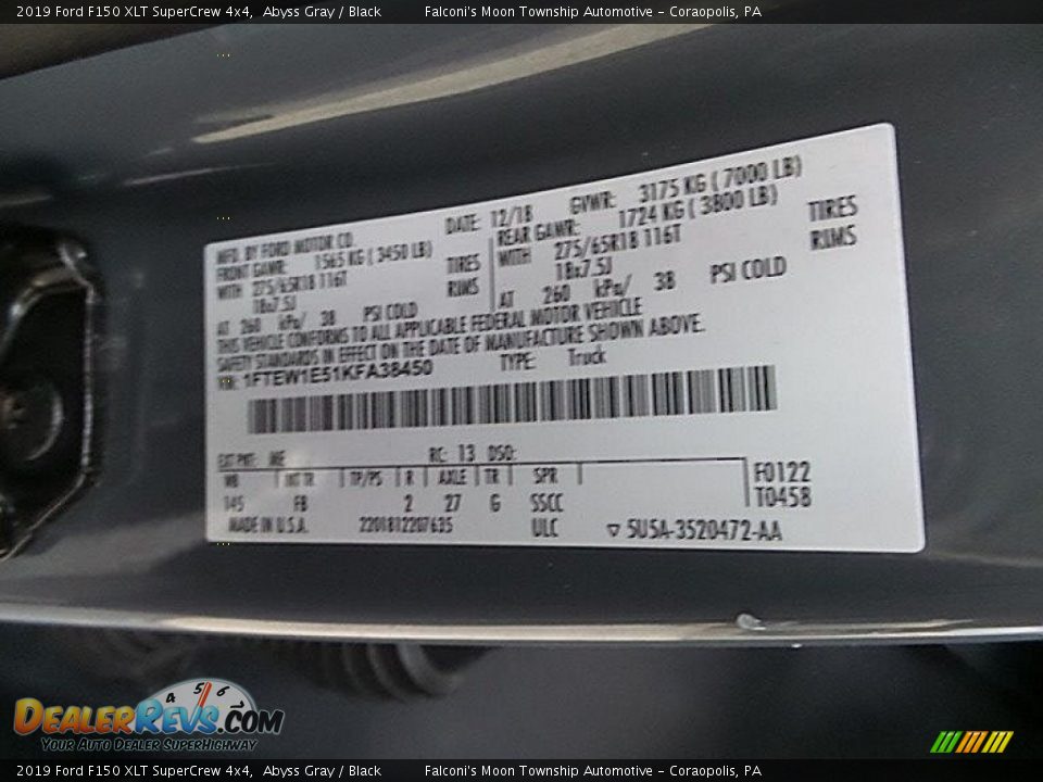 2019 Ford F150 XLT SuperCrew 4x4 Abyss Gray / Black Photo #27