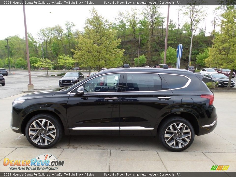 2023 Hyundai Santa Fe Calligraphy AWD Twilight Black / Beige Photo #6