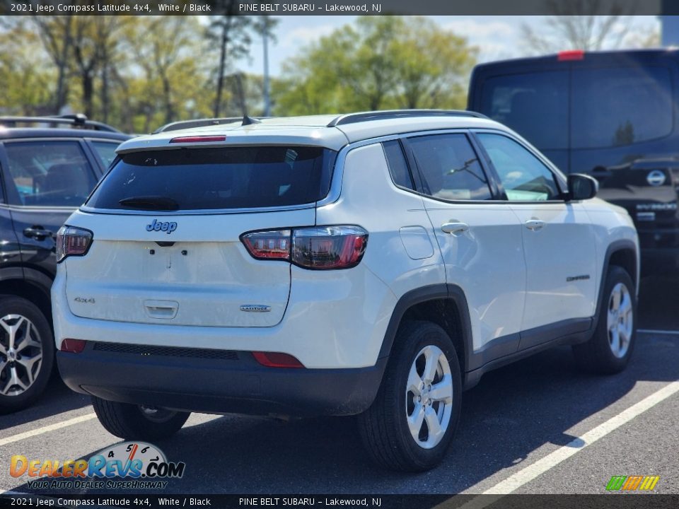 2021 Jeep Compass Latitude 4x4 White / Black Photo #3