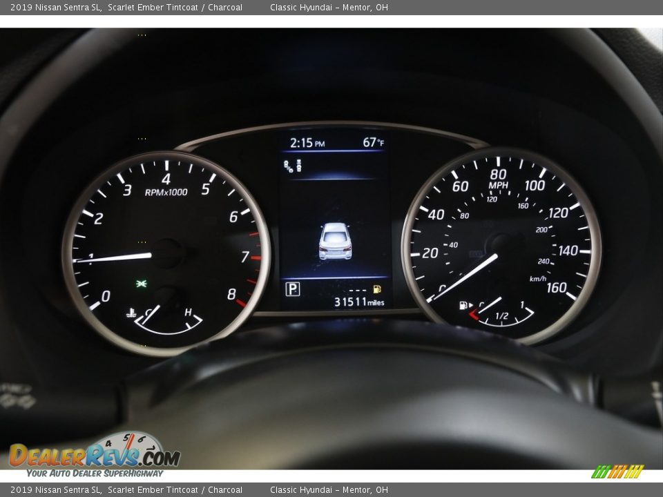 2019 Nissan Sentra SL Scarlet Ember Tintcoat / Charcoal Photo #8