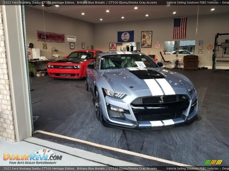 2022 Ford Mustang Shelby GT500 Heritage Edition Brittany Blue Metallic / GT500 Ebony/Smoke Gray Accents Photo #8
