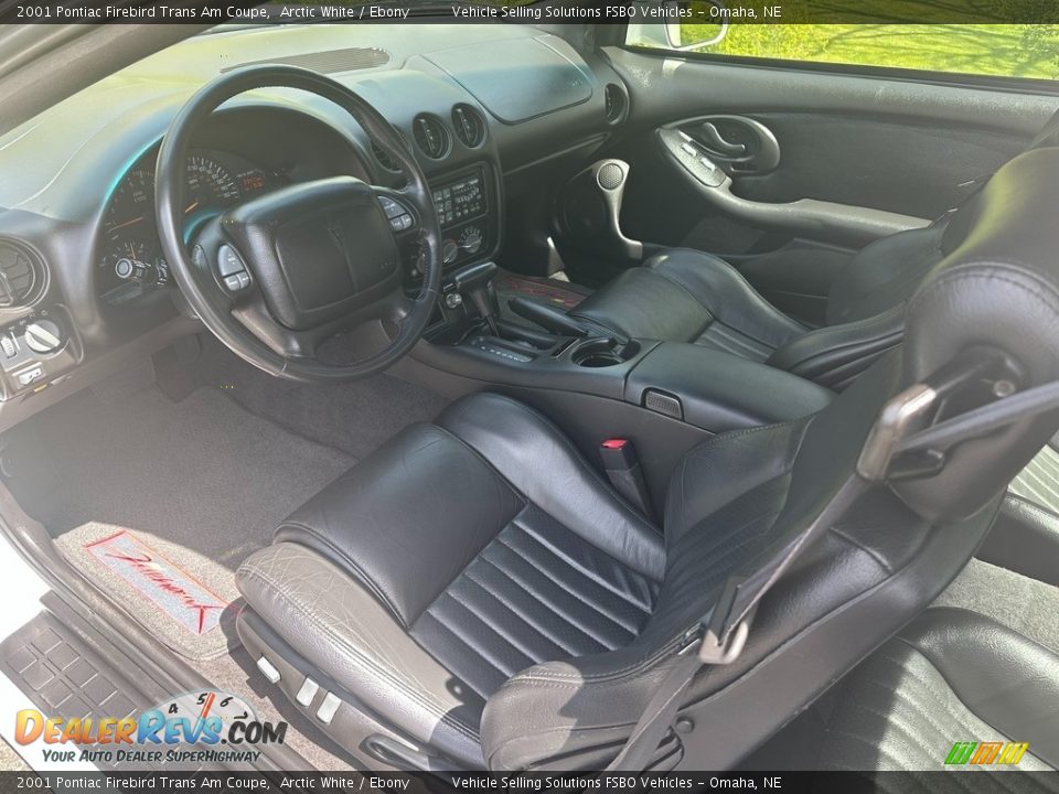 Ebony Interior - 2001 Pontiac Firebird Trans Am Coupe Photo #7