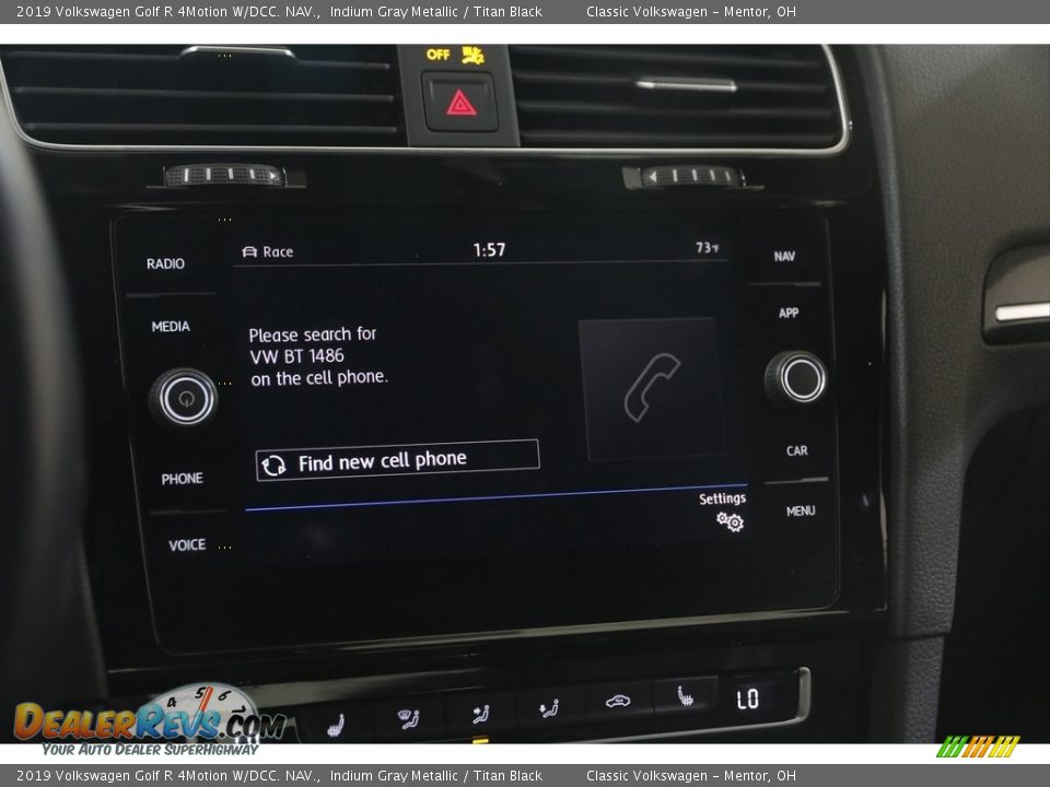 Controls of 2019 Volkswagen Golf R 4Motion W/DCC. NAV. Photo #12