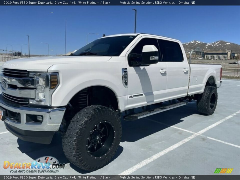 2019 Ford F350 Super Duty Lariat Crew Cab 4x4 White Platinum / Black Photo #2