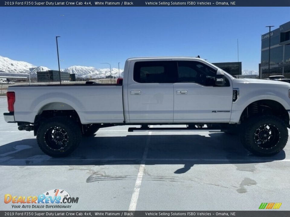 2019 Ford F350 Super Duty Lariat Crew Cab 4x4 White Platinum / Black Photo #3