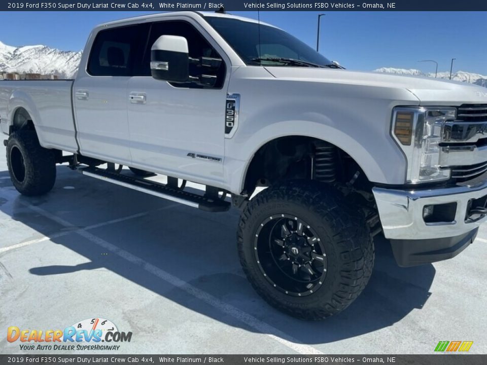 2019 Ford F350 Super Duty Lariat Crew Cab 4x4 White Platinum / Black Photo #10