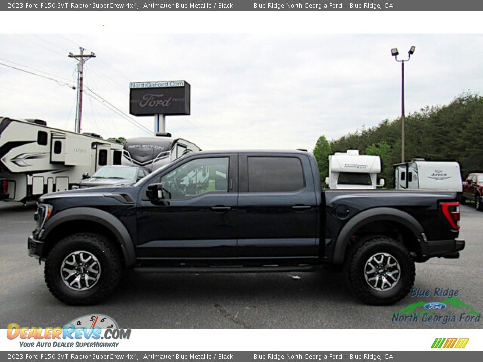 2023 Ford F150 SVT Raptor SuperCrew 4x4 Antimatter Blue Metallic / Black Photo #2