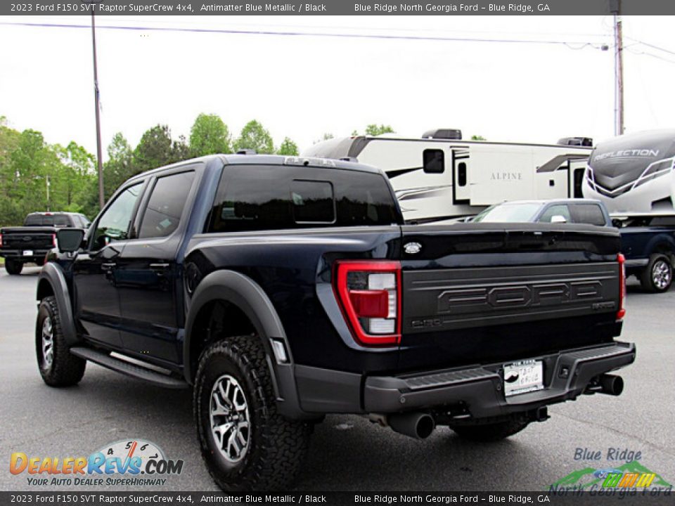 2023 Ford F150 SVT Raptor SuperCrew 4x4 Antimatter Blue Metallic / Black Photo #3